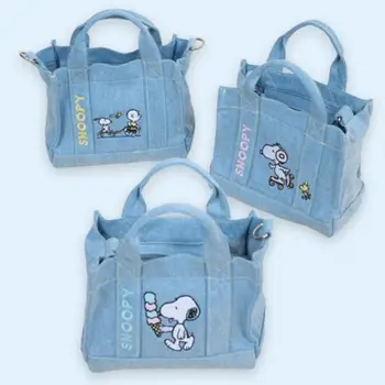 Kawaii animacinis filmas Snoopy džinsinio audinio krepšys Universalus, reguliuojamas skersinis mažas krepšys, mergaitiškos mados maža rankinė, kalėdinė dovana
