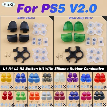 skirta PS5 valdikliui: L1, R1, L2, R2, paleidimo mygtukai & silikoninės gumos laidžios D-pad klaviatūros, spyruoklės, skirtos PlayStation 5 V2.0 BDM-020