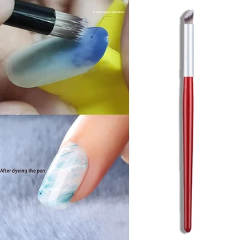 
Profesionalus nagų dailės gradiento spalvos keitimo teptukas medžio rankena dažų piešimo rašiklis UV gelis Lako dažymo manikiūro įrankis