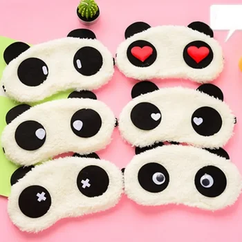 Plush Panda Face Mask Viagem Dormindo Venda macia, Sombra Eyeshade Tampa de dormir portátil, Design bonito Moda