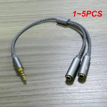 1~5PCS ausinių skirstytuvas kompiuteriui 3.5mm moteriškas į 2 dvigubas 3.5mm vyriškas keitiklis mikrofonas AUX garsas y skirstytuvo kabelio ausinės į kompiuterį