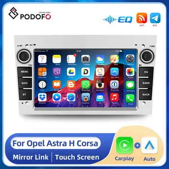 Podofo 2 Din Android 11 automobilių radijo multimedija, skirta Opel Astra H Corsa Vectra Antara Zafira Signum Carplay GPS Autoradio