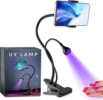 UV šviesa nagams 5W nagų lempa su telefono laikikliu LED nagų džiovintuvai 4 pavaros UV šviesa geliui išgydyti nagus lako USB kištukas