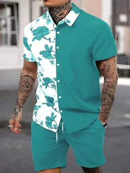 Vyriški marškiniai Vasara Vyrų mados dizainas Marškiniai trumpomis rankovėmis 3D spausdinimo marškiniai Lauko viršus Gatvės apranga Laisvi laisvalaikio havajietiški marškiniai