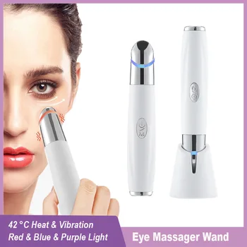 elektrinis akių masažuoklis Lazdelė Šilumos vibracija LED fotonų akių masažo rašiklis Anti-senėjimo Tamsaus apskritimo lūpų linijų pašalinimas Grožio prietaisas