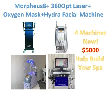 Morpheus8+ 360Opt Lase+ Oxygen Mask+Hydra Facial Machine 4 aparatai dabar padeda sukurti jūsų SPA!
